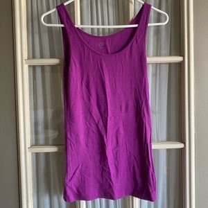 Loft bright purple cotton tank top